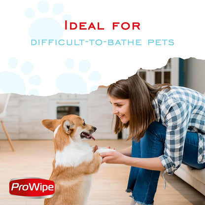 Pet Wipes, Dog Wipes, Cat Wipes, Grooming & Cleaning Wipes for Paws and Butt with Aloe Extract & Vitamins, Perfect as Eye, Ear Wipes, Suitable for Puppy, Kitten, Dogs and Cats, 4Pack x 40-160