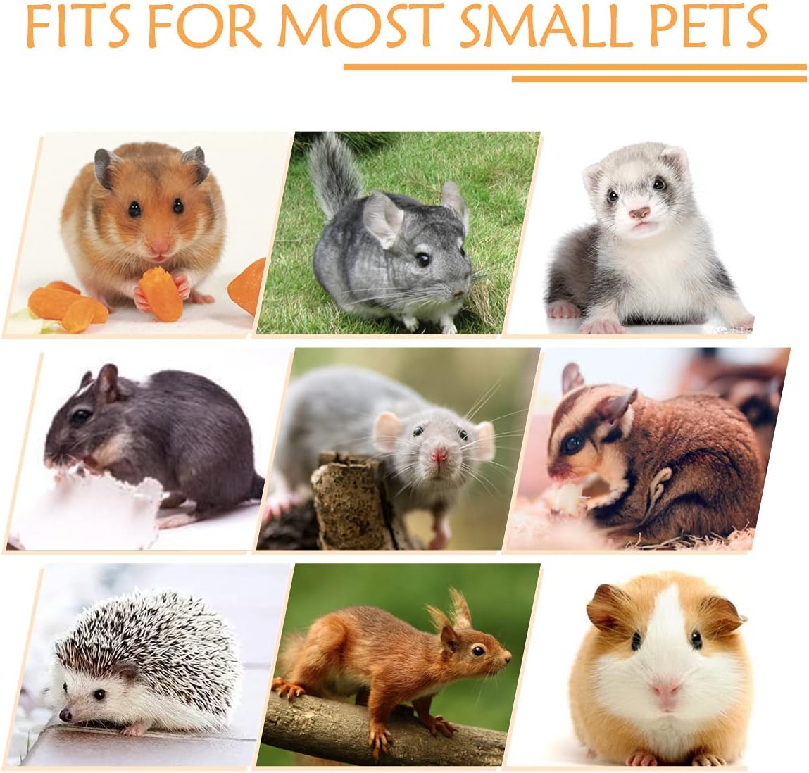 LEFTSTARER Guinea Pig Ferret Rat Hammock Toy Small Animal Cage Accessories Hideout Tunnel & Bunkbed Hammock for Rat Ferret Guinea Pig Hamster Sugar Glider Chinchilla, 1.Forest Hammock Set