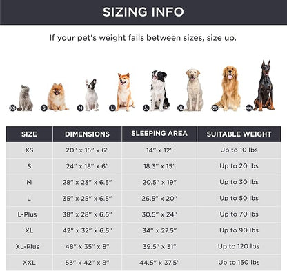 Bedsure Orthopedic Dog Beds for Small Dogs - Washable Small Dog Cat Bed Waterproof, Comfort Pet Couch Sofa with Washable Removable Cover, Pets Bed with Nonskid Bottom, Blue Navy, 24"