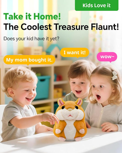 Talking Hamster Repeats What You Say Christmas Top 10 Gifts for Grandson Granddaughter,Little Brown Annoying Toys for Ages 5-7 Girls Early Gifts Under 30,Speech Therapy Toys for Toddlers 1-3
