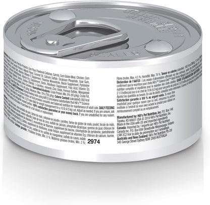 Hill's Science Diet Perfect Weight, Adult 1-6, Weight Management Support, Wet Cat Food, Liver & Chicken Minced, 2.9 oz Can, Case of 24