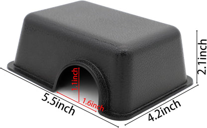 Reptile Hide Box for Snake & Gecko - Feel Secure & Safe (Black, XS 2 Pcs)