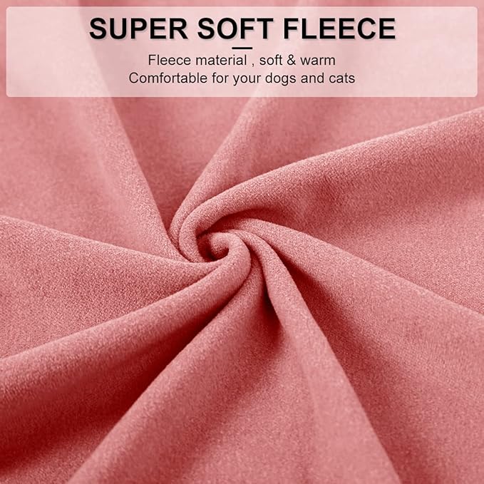 Small Dogs Fleece Dog Sweatshirt - Cold Weather Hoodies Spring Soft Vest Thickening Warm Cat Sweater Puppy Clothes Sweater Winter Sweatshirt Pet Pajamas for Small Dog Cat Puppy (Small, Red)