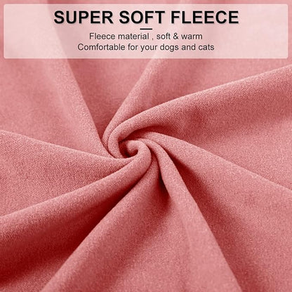 Small Dogs Fleece Dog Sweatshirt - Cold Weather Hoodies Spring Soft Vest Thickening Warm Cat Sweater Puppy Clothes Sweater Winter Sweatshirt Pet Pajamas for Small Dog Cat Puppy (Medium, Red)