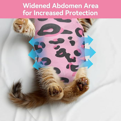3 PCS Cat Recovery Suit for Spay Abdominal Wounds Female, Cat Onesie for Cats After Surgery, Pet Surgery Recovery Suit Kitten Onesie for Cats Anti Licking