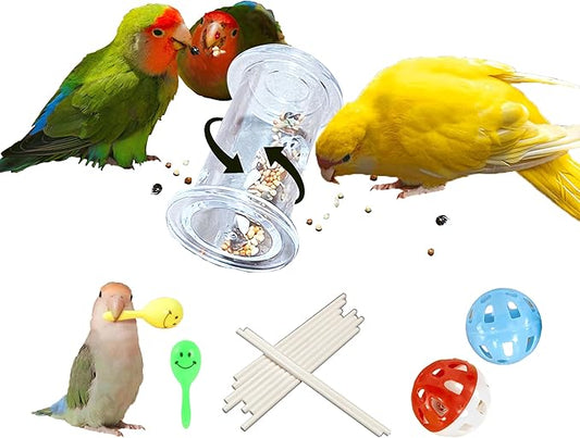 Bird Foraging Toys,Parrot Training Toys,Parrot Interactive Toys to Increase Feeding Time, Bird Enrichment Toys for Small and Medium Parrots,Cockatiel,Parakeet,Conures,Budgie,(Random color for gitfs)