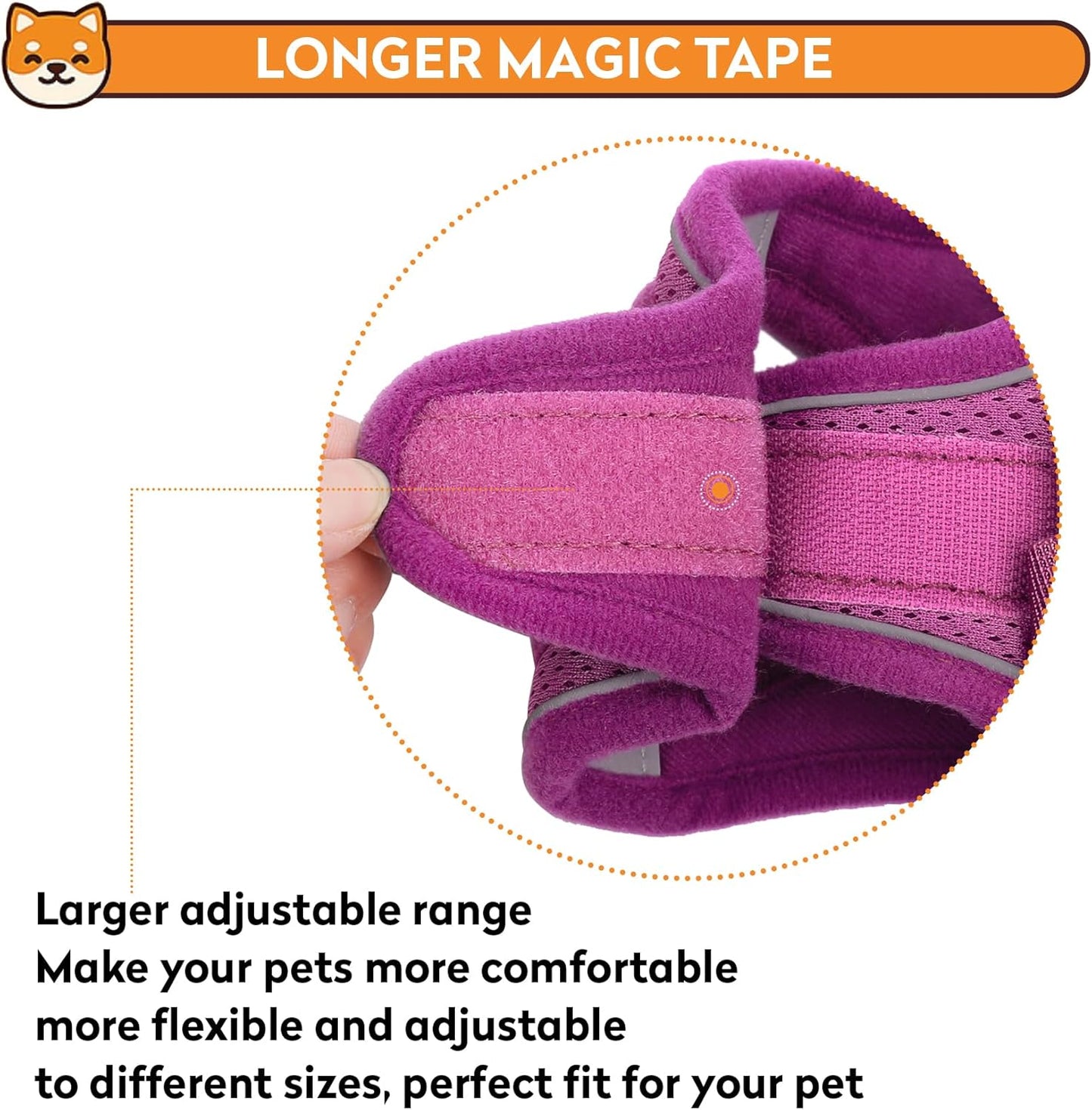 Dog Harness with Leash Set, No-Pull Step-in Reflective Pet Harness with 1 Leash Clips, Adjustable Soft Padded Easy Walk Dog Vest for Small Medium Large Dogs, Cats(Rose Red, Small)