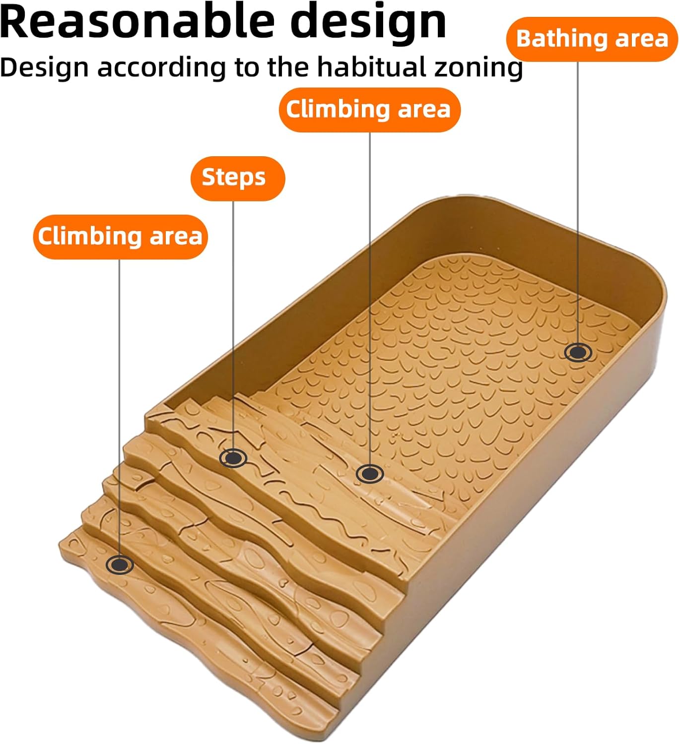 3 PCS Reptile Water Dish with Climbing Ramp, Leaf Reptile Water Bowl, Amphibians Habitat Yellow Tortoise Water Dish for Turtle, Gecko, Snake, Bearded Dragon, Lizard