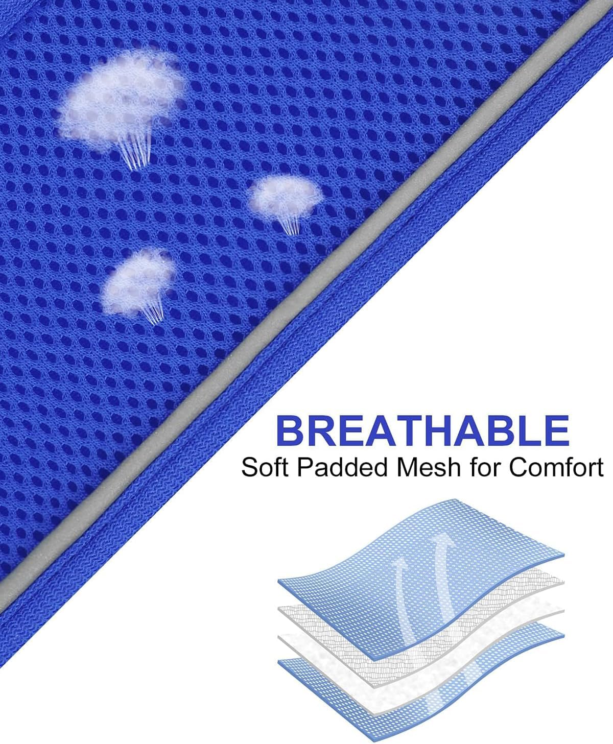 Joytale Small Dog Harness, Breathable Mesh Step-in Vest, Reflective Soft Padded Harnesses for Puppies and Extra Small Dogs, Navy Blue, XS