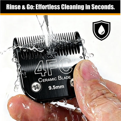 Dog Grooming Clipper Blades Replacement Compatible with Andis Dog Clippers,Most OsterA5, Wahl KM Series Pet Clippers (Black(4FC))