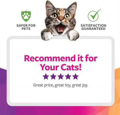 SmartyKat Flutter Balls Catnip Plush and Feather Cat Toys, Erratic Motion for Batting & Pouncing Fun for Cats & Kittens, Set of 2