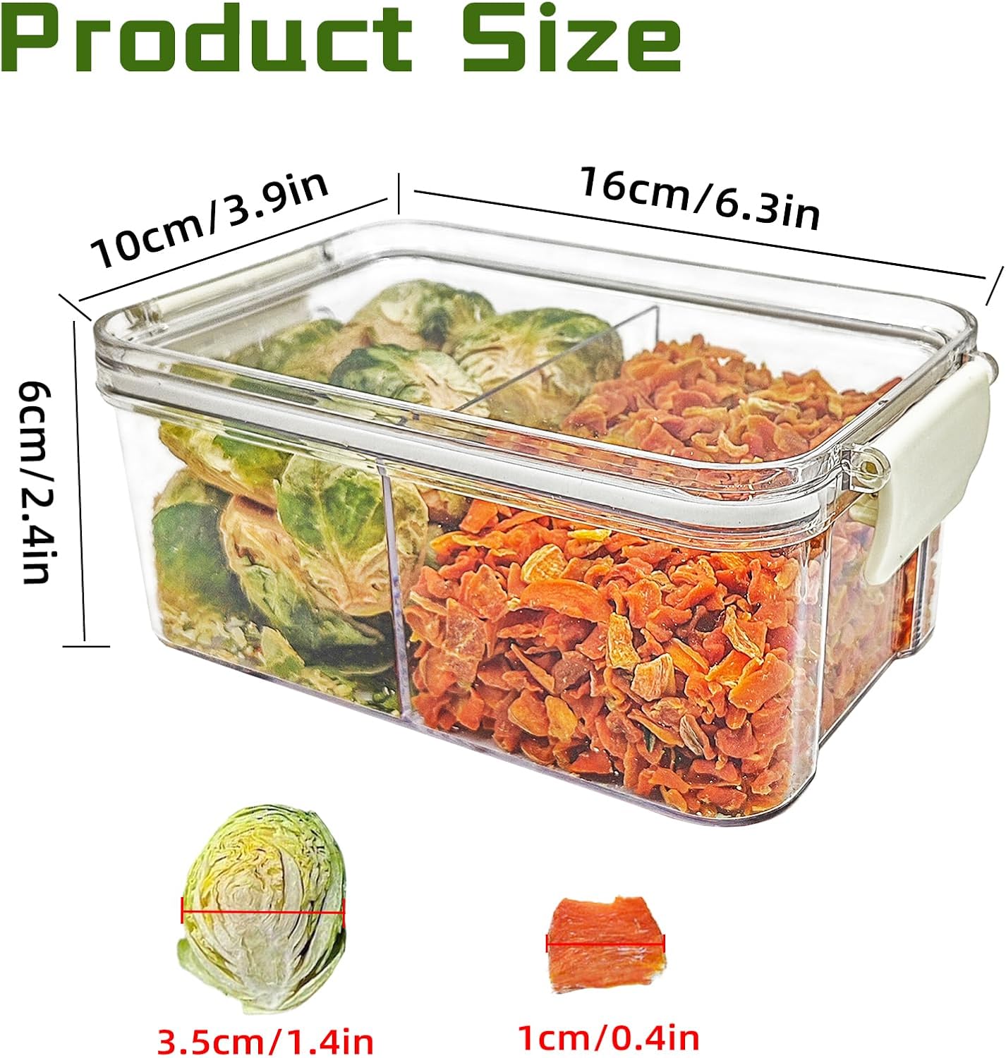 Hamiledyi Rabbit Treats Small Pets Chew Toys Bunnies Guinea Pigs Hamsters Chinchillas Rodents Dried Natural Mix Container Feeding Foraging Treats (13.8OZ)