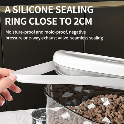 Vacuum Sealed Pet Food Storage Container - 6L/12L Airtight Bucket for Cat & Dog Food, Also for Rice & Grains, Pest-Proof (6L)