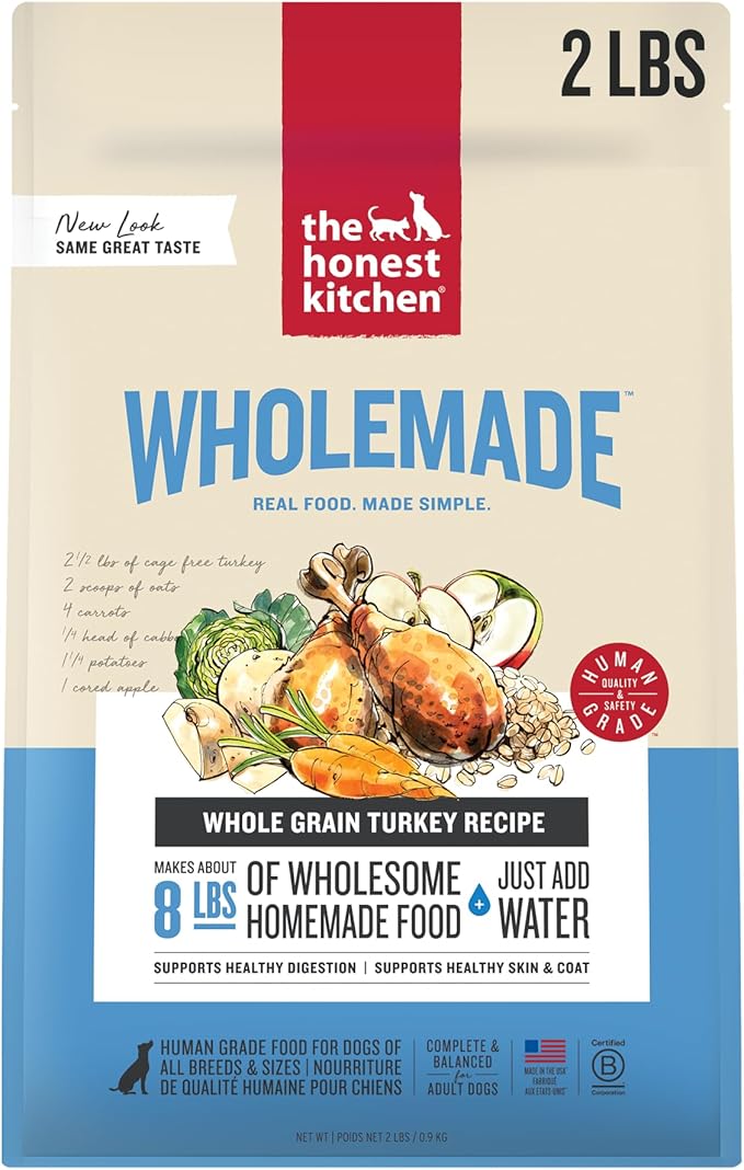 The Honest Kitchen Wholemade™ Whole Grain Turkey Dog Food, 2 lb Bag
