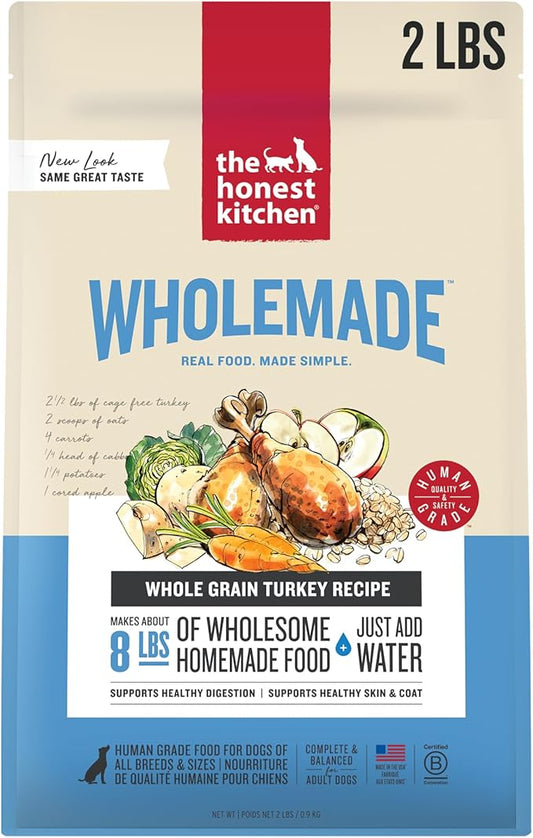 The Honest Kitchen Wholemade™ Whole Grain Turkey Dog Food, 2 lb Bag