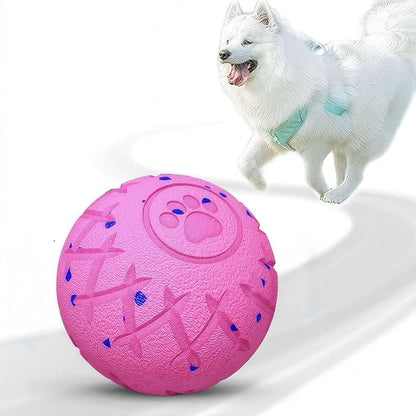 Smart Interactive Dog Toy, Automatic Moving, Bouncing and Stimulation, Silent Foam Material, IP54 Waterproof Rating, Active Rolling,Dog Ball for Medium and Large Dogs,Dog Birthday (Pink)