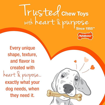 Nylabone Original Bone Power Chew Toy Value Pack for Dogs, Durable Dog Toys for Aggressive Chewers, Long Lasting Chicken, Bacon, and Peanut Butter Flavor, Small Dogs - Up to 25 Ibs, 3 Pack