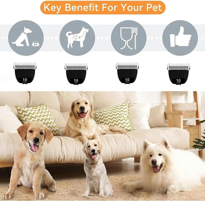 3PCS Replacement Blade for nebot P1 Pro Pet Grooming Kit & Vacuum,Size-10 Cut Length 1/50"(0.5mm),Made of Ceramic Blade & Stainless Steel Blade