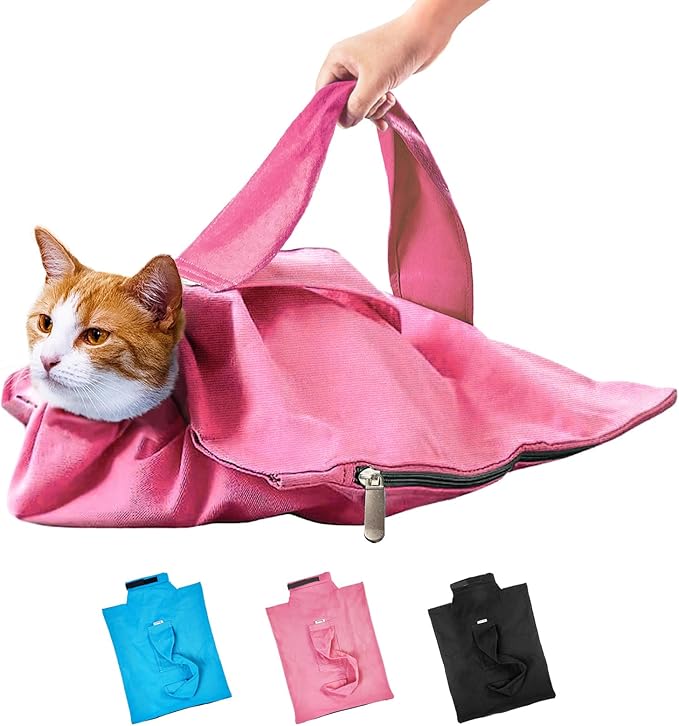 Cat Carrier Pouch, Soft Cat Bag Carrier for Bonding & Stress-Free Vet Visits, Cozy Cat Pouch Carriers to Comfort and Cuddle Your Kitty, for Medium & Small Cats, Pink