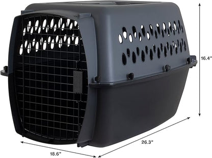 Petmate Pet Porter Dog Kennel 26", Dark Gray & Black, for Pets 20-25lbs, Made in USA