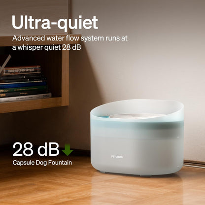 PETLIBRO Dog Water Fountain, 2.1Gal/8L Capsule Dog Fountain for Medium to Large Dogs, Anti-Splash Dog Water Bowl Dispenser, Super Quiet Pet Water Fountain, Great for Dogs Cats and Multi-Pet Home