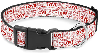 Red Love Letter Pet Collars Dog Collars Soft Elastic Neck Strap for Female Male Puppy Cats