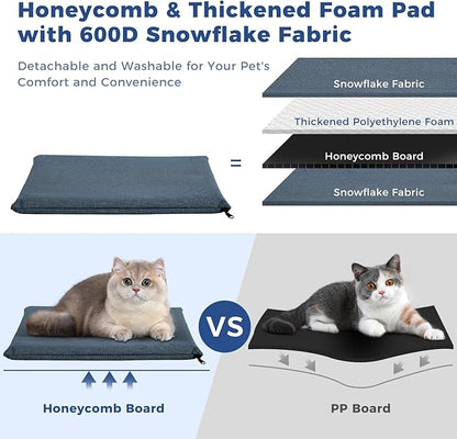 Apollo Walker Dog & Cat Carrier Backpack for 4-18lb Pets - Ventilated Safe Design with Padded Back Support, Breathable Mesh Pet Backpack for Hiking, Travel, Outdoor (Navy)