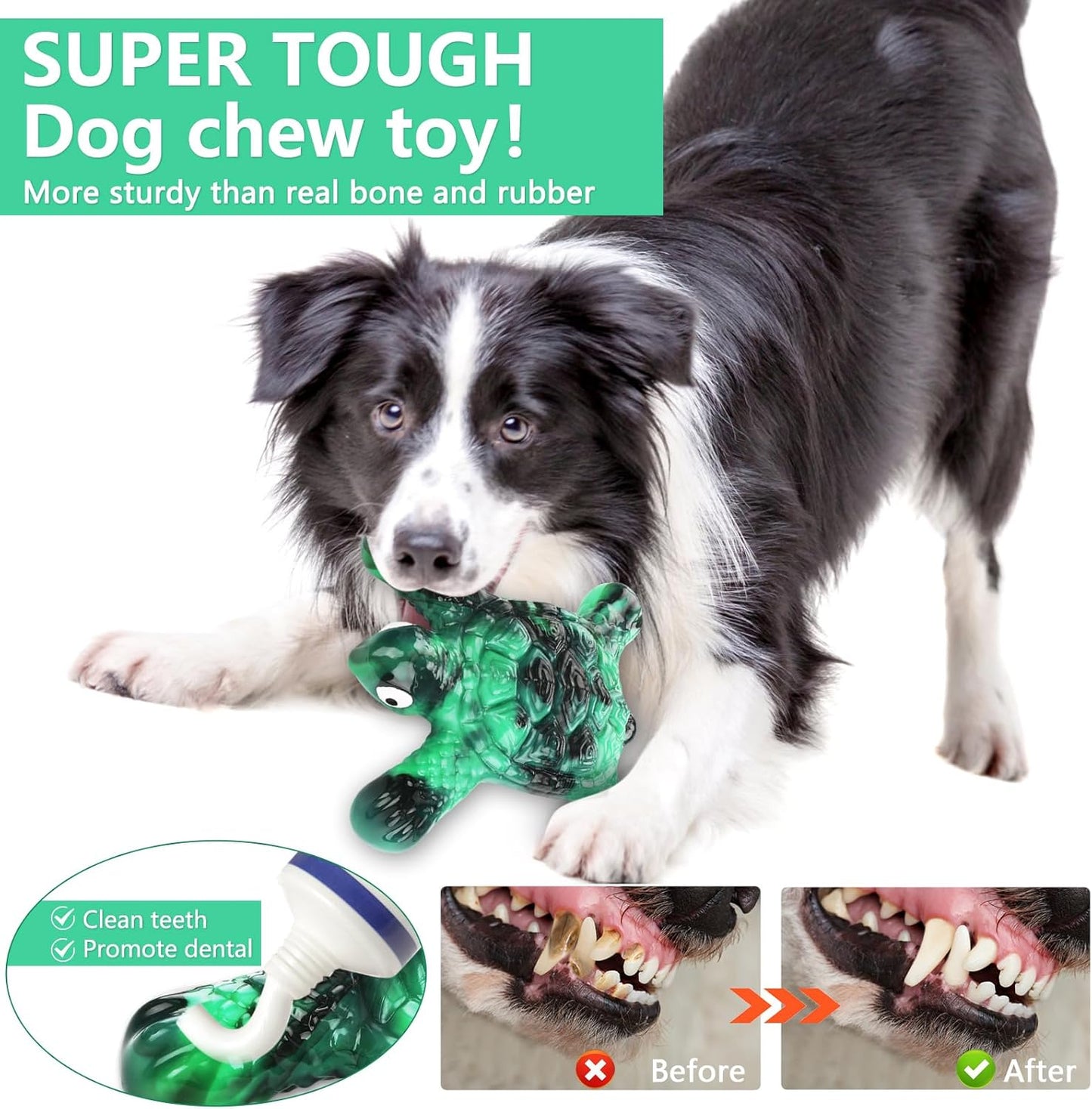 Heavy Duty Nylon Dog Bone Chew Toys - Real Bacon Flavor, Long-Lasting for Aggressive Chewers & Large Breeds