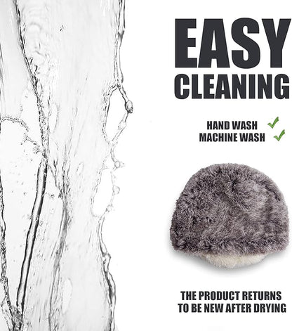 ShinHye Cat Bed Round Plush Fluffy Hooded Cat Bed Cave, Cozy for Indoor Cats or Small Dog beds, Soothing Pet Beds Doughnut Calm Anti-nxiety Dog Bed - Waterproof Bottom Washable, (23×23inch, Coffee)