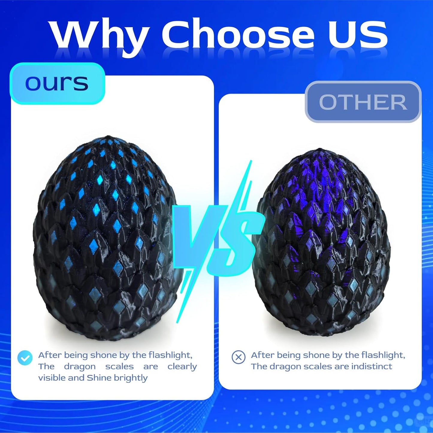 3D Printed Dragon Egg with Dragon Inside,Glowing at Night Dragon Egg Animal Figurines,3D Printed Animals Fidget Toys,Mysterious Gifts Teen Carnival Prizes（1PC） (1pc Dragon Egg)