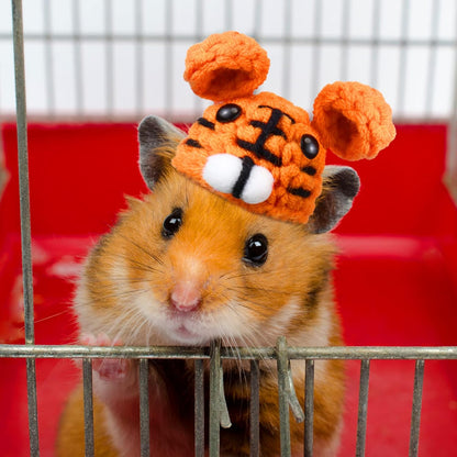 Kajaia 10 Pcs Hamster Hat Small Animals Cute Tiny Hat Mini Hand Knitted Hats for Snakes Pets Bearded Dragon Guinea Pig Bunny Costume Accessories Easter Holiday Parties(Cute Style)