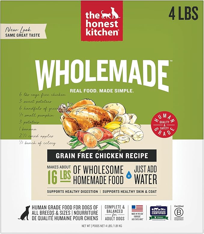 The Honest Kitchen Wholemade™ Grain Free Chicken Dog Food, 4 lb Box