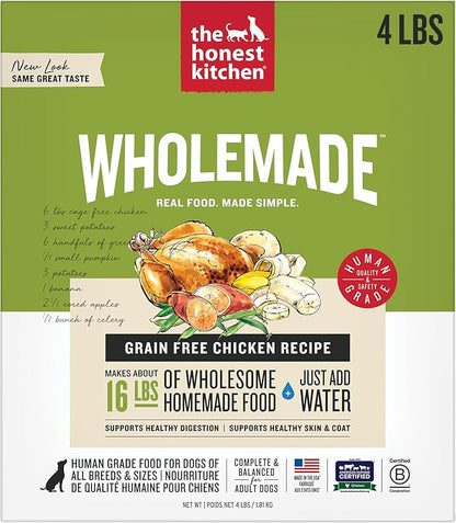 The Honest Kitchen Wholemade™ Grain Free Chicken Dog Food, 4 lb Box