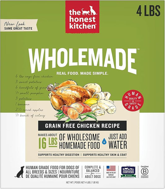 The Honest Kitchen Wholemade™ Grain Free Chicken Dog Food, 4 lb Box