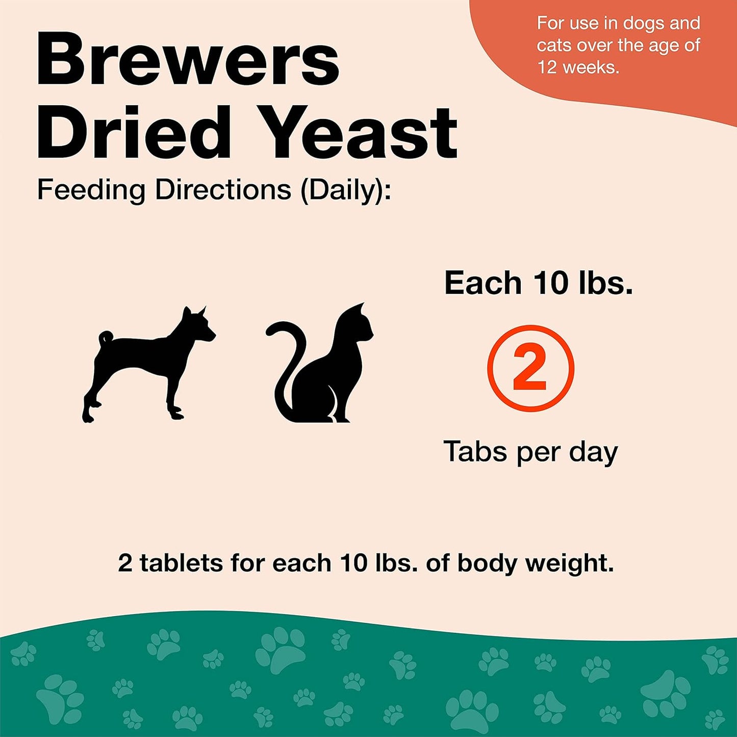 NaturVet Brewers Dried Yeast Formula with Garlic Flavoring Plus Vitamins for Dogs and Cats, Chewable Tablets, Made in The USA with Globally Source Ingredients 100 Count