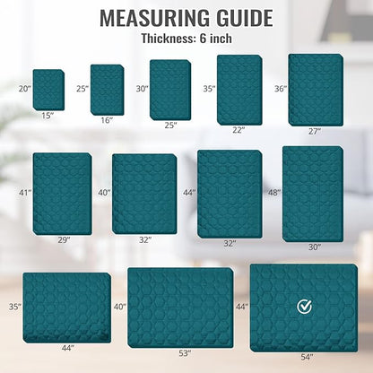 Nanbowang Waterproof Dog Bed Cover - Washable, Quilted Pet Pillow Replacement - Easy to Remove Hair - Lovely Puppy Cover for Dog/Cat 44x54x6