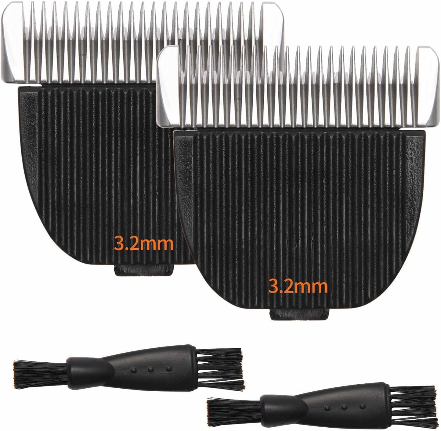 2 Pack Dog Grooming Replacement Blade Compatible with Oneisall Low Noise Dog Clippers, Dog Hair Vacuum Clipper Made of Ceramic Blade & Stainless Steel Blade Size3.2mm