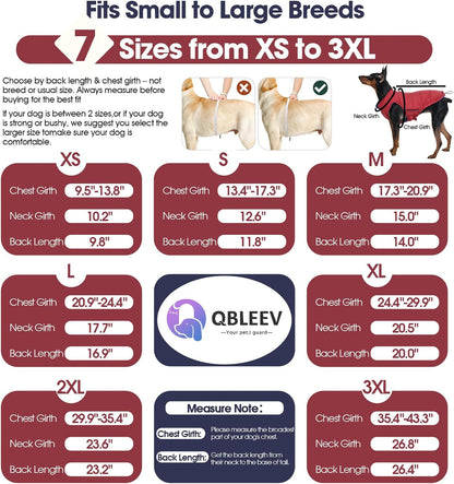 QBLEEV Reversible Dog Coat for Small Dogs, Waterproof Windproof Winter Jacket Keeps Small Breeds Warm & Dry, Lightweight Adjustable Puffer Vest with Leash Hole, Wine Red, XS – Fits Chihuahua, Yorkie