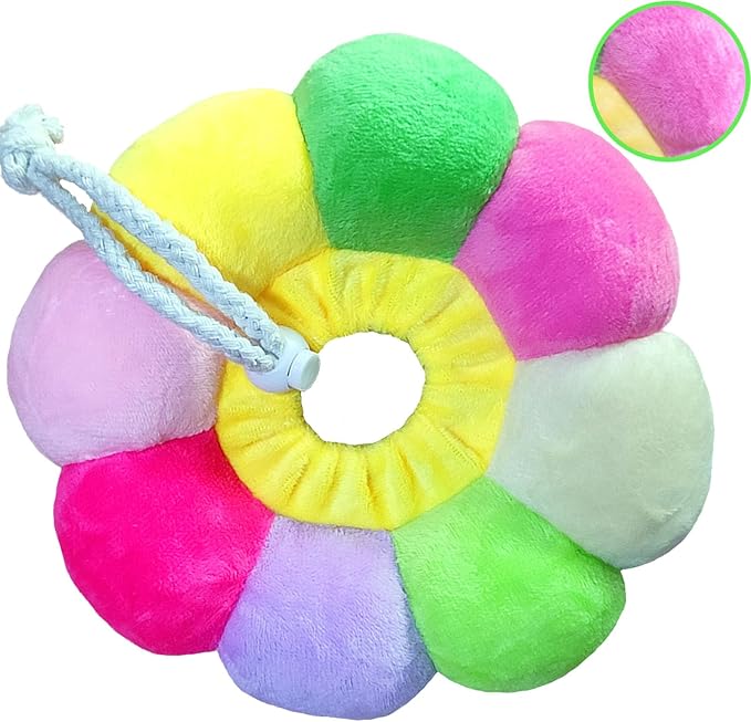 Rabbit Cat Cone Collar Soft,Adjustable Cat Recovery Wound Healing Accessory,Cats Cones to Stop Licking,for Chinchilla,Guinea Pigs,Bunny,Kitten Donuts Collar After Surgery(X-Small)