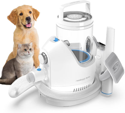 Neakasa P2 Pro Dog Grooming Kit, Dog Clippers Vacuum Suction 99% Hair, Pet Grooming with 5 Proven Tools, 2L Large-Capacity Easy Empty Dustbin for Dogs Cats Animals