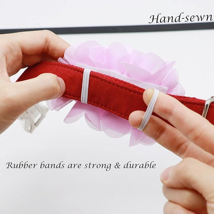 10 PCS Dog Collar Flowers, Multi-Color Pet Bow Ties Flower, Sliding Pet Collar Grooming Accessories for Puppy Small Medium Large Dogs Kitten Cats Rabbits