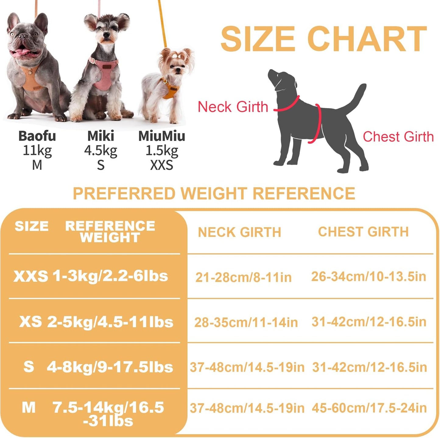 Puppytie No Pull Small Dog Harness with Multifunction Dog Leash,Lightweight Soft Adjustable No Choke Escape Proof Pet Harness Vest Pet Harness Vest,S,Yellow