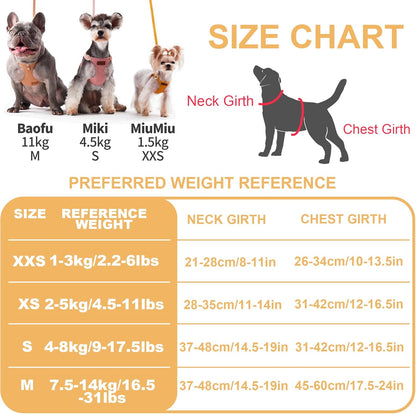 Puppytie No Pull Small Dog Harness with Multifunction Dog Leash,Lightweight Soft Adjustable No Choke Escape Proof Pet Harness Vest Pet Harness Vest,S,Yellow