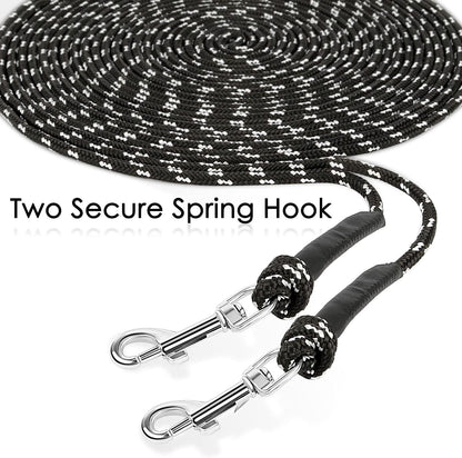 Rypet Reflective Cat Long Leash - 50 FT Escape Proof Walking Leads Yard Long Lead Durable Safe Personalized Extender Leash Traning Play Outdoor for Kitten, Puppy, Rabbit and Small Animals