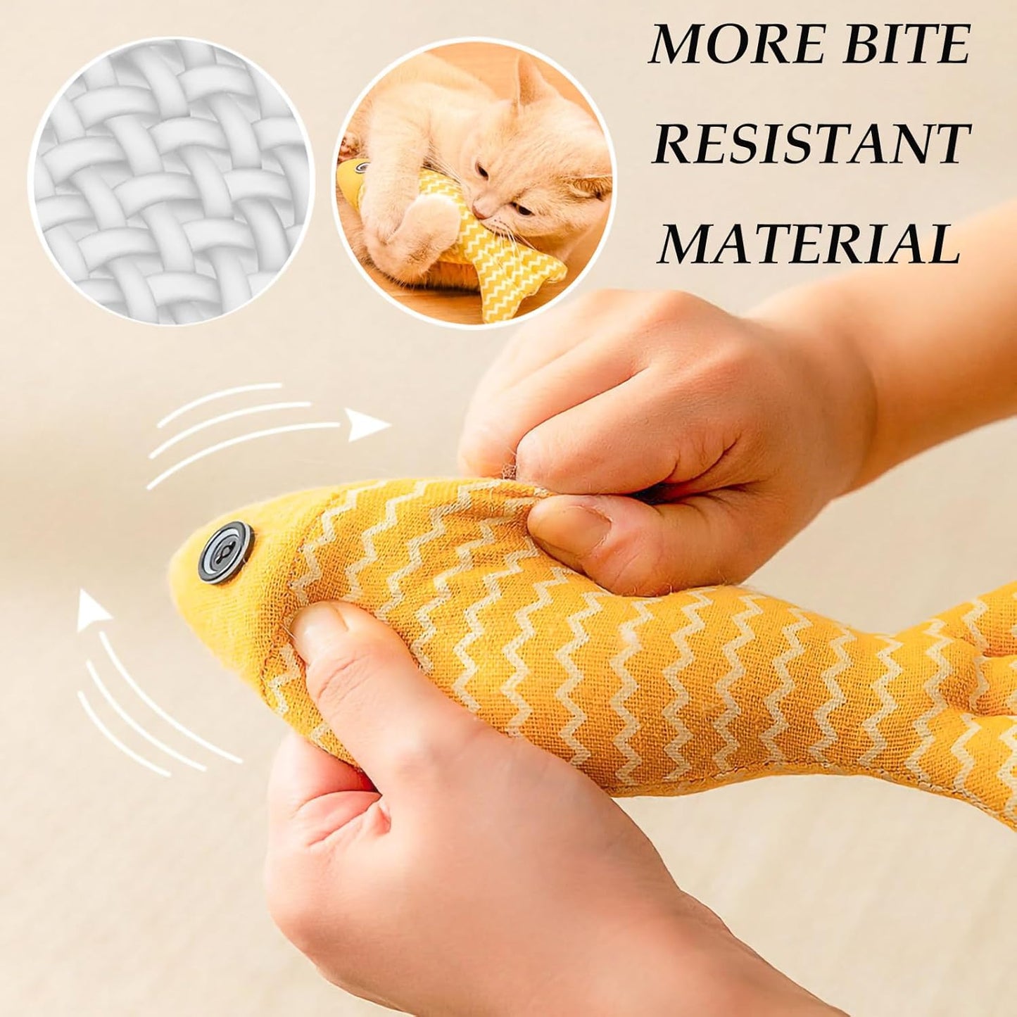 Cat Toys for Indoor Cats 9pcs Wavy Fish Toy Catnip Toys Cats Interactive Toys Kitten Dental Gifts Cat Kicker Grass Stick Kitty Chew Plush with Bells