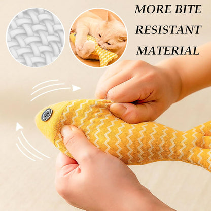 Cat Toys for Indoor Cats 9pcs Wavy Fish Toy Catnip Toys Cats Interactive Toys Kitten Dental Gifts Cat Kicker Grass Stick Kitty Chew Plush with Bells