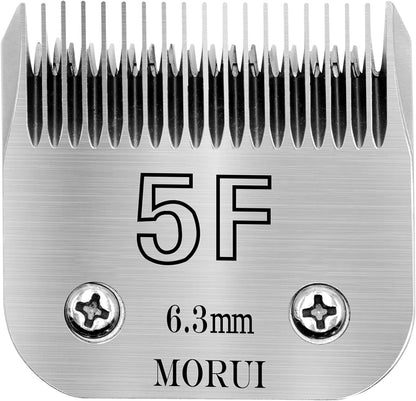 5F Cut Length 1/4”(6.3mm) Detachable Pet Dog Clipper Blades UltraEdge Series Clipper Blades for Dog Grooming Compatible with Most Andis,Oster A5 Wahl KM Series Clippers