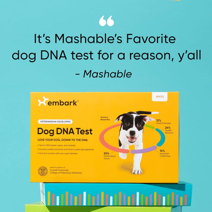 Embark Breed Identification Kit - Most Accurate Dog DNA Testing Kit - 99% Breed Ancestry Accuracy for Mixed Breed Dogs - Plus Relative Finder & Family Tree