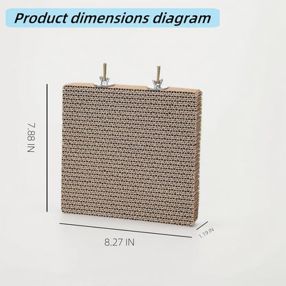 2-Pack Bird Platform Perch | Foraging & Shredding Toy for Parakeets Cockatiels Conures | Chewable Cardboard Perch Stand for Small Parrots Cage