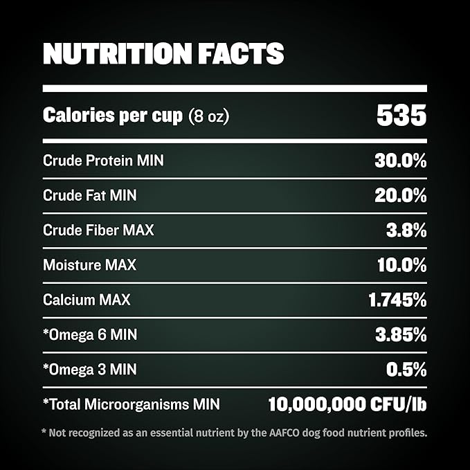 Bully Max Dry Dog Food for Adults & Pupppies - High Protein & Fat for Muscle & Weight Gain - High Performance Dog Food Supplements - Small & Large Breed Dogs (535 Calories Per Cup), Chicken, 5lb Bag